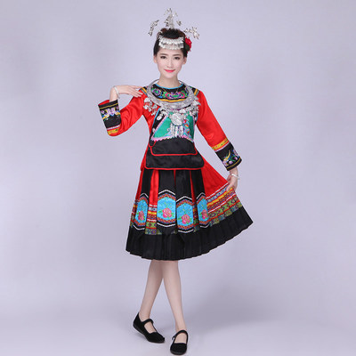 苗族土家族民族服裝女舞蹈服 好評(píng)好店