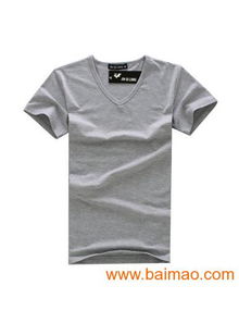 廠家直銷精品低價服裝 純色V領(lǐng)圓領(lǐng)男裝僅需18.5元起